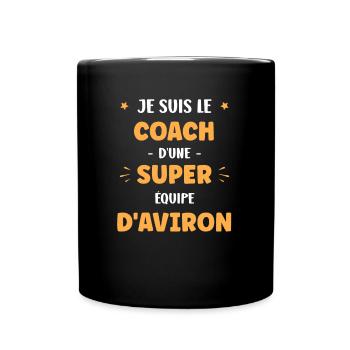 Coach super equipe de Aviron - Mug uni - noir - Devant