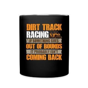 Dirt Track Racing - Tasse einfarbig - Schwarz - Vorne