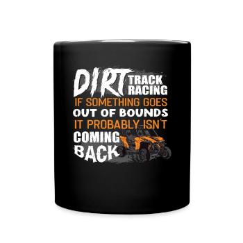 Dirt Track Racing - Tasse einfarbig - Schwarz - Vorne
