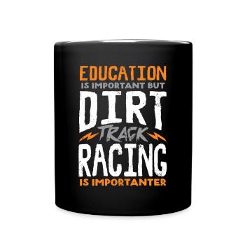 Dirt Track Racing - Tasse einfarbig - Schwarz - Vorne