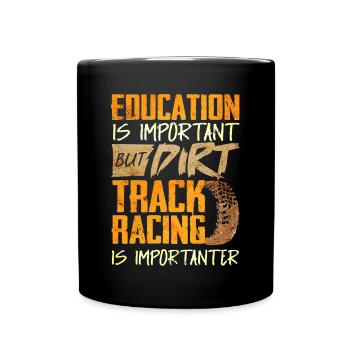 Dirt Track Racing - Tasse einfarbig - Schwarz - Vorne