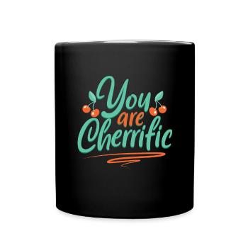 Vous êtes cerise - Cerises - Mug uni - noir - Devant