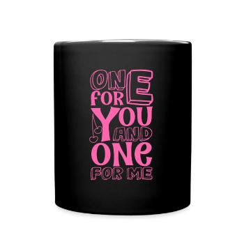 One for you and one for me - Kirschen - Tasse einfarbig - Schwarz - Vorne