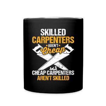 Charpentier, Cadeau de menuisier - Mug uni - noir - Devant