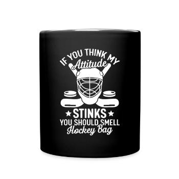 Eishockeyspieler - Tasse einfarbig - Schwarz - Vorne