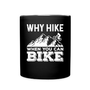 Mountainbiker, Mountainbike - Tasse einfarbig - Schwarz - Vorne