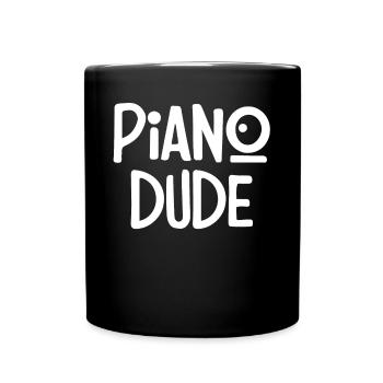 Piano, Pianiste - Mug uni - noir - Devant