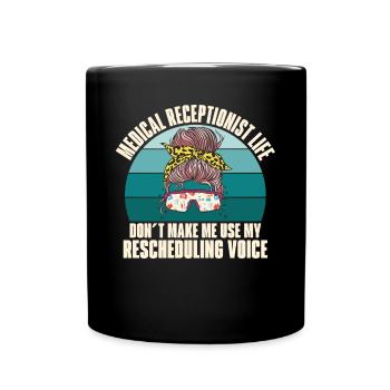 Medical receptionist - Full Colour Mug - black - Front