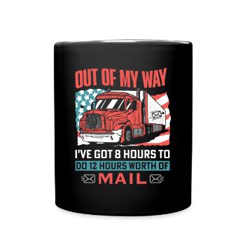 Postal delivery, postal workers - Full Colour Mug - black - Front
