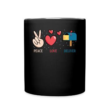 Postal delivery, postal workers - Full Colour Mug - black - Front