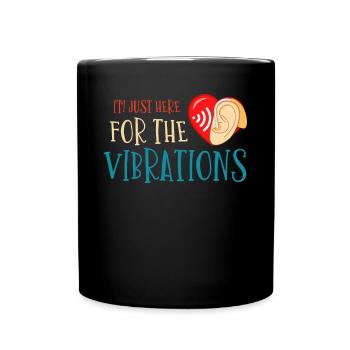 Deaf pride, hearing, disabled, deafness - Full Colour Mug - black - Front