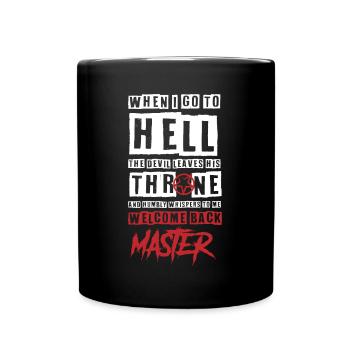 Enfer et maître, drôle - Mug uni - noir - Devant