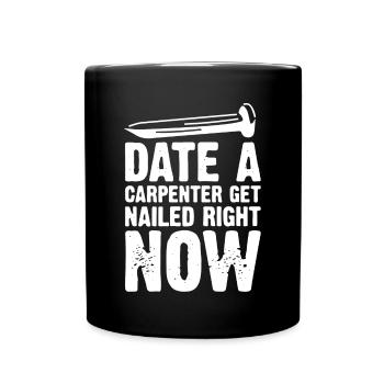 Charpentier, charpentier - Mug uni - noir - Devant