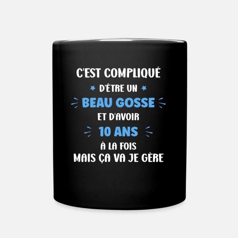 C'est compliqué beau gosse 10 ans - Mug uni - noir