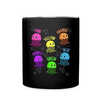 Sea Teachings Colors Gift For Kids Bubbles Kid - Full Colour Mug - black - Front