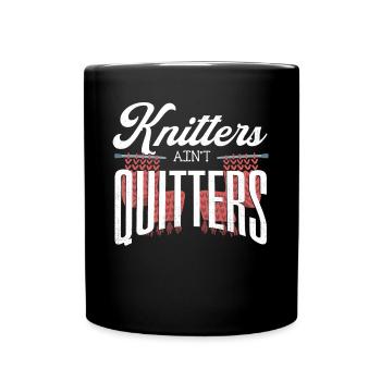 Knitting, Crochet, Sewing, Yarn, Crochet, Knitter - Full Colour Mug - black - Front