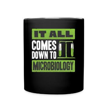 Mikrobiologie, Chemielehrer, Mikrobiologe - Tasse einfarbig - Schwarz - Vorne