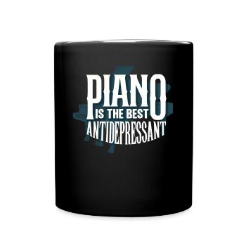 Piano player, piano teacher, pianist, - Full Colour Mug - black - Front