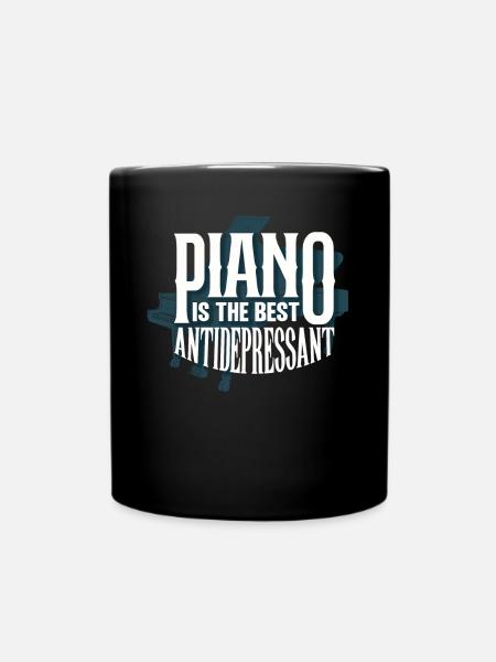 Klavierspieler, Klavierlehrer, Pianist, - Tasse einfarbig - Schwarz