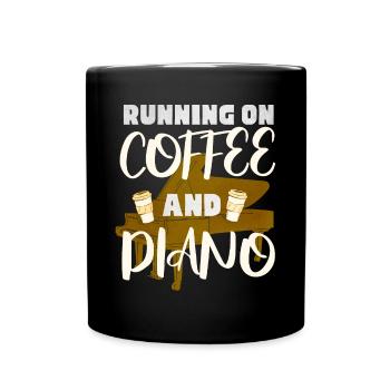 Piano player, piano teacher, pianist, - Full Colour Mug - black - Front