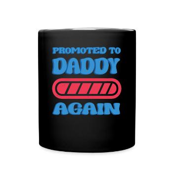 Wieder Zum Papa Befördert. Download Abgeschlossen - Tasse einfarbig - Schwarz - Vorne