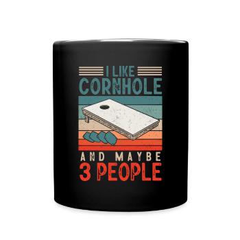 Joueur de Cornhole - Mug uni - noir - Devant