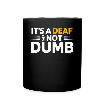 Deaf Pride, audiologist, finger spelling - Full Colour Mug - black - Front