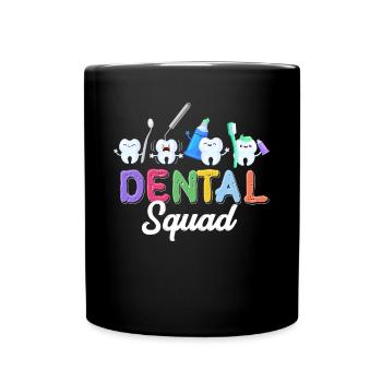 Dental technician, dentist cadre, dental hygienist - Full Colour Mug - black - Front