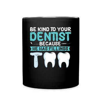 Dental technician, dentist cadre, dental hygienist - Full Colour Mug - black - Front