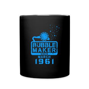 Plongeur Birthday Bubblemaker depuis mars 1961 - Mug uni - noir - Devant