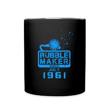 Plongeur Birthday Bubblemaker depuis juillet 1961 - Mug uni - noir - Devant