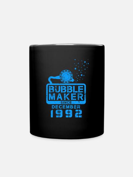Taucher Geburtstag Bubblemaker seit Dezember 1992 - Tasse einfarbig - Schwarz