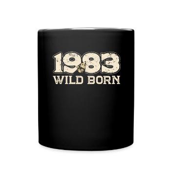 BC 1983 Né à l’état sauvage - Mug uni - noir - Devant