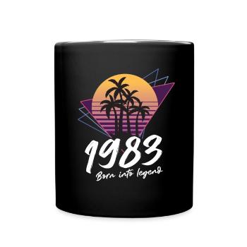 SW 1983 né dans la légende - Mug uni - noir - Devant