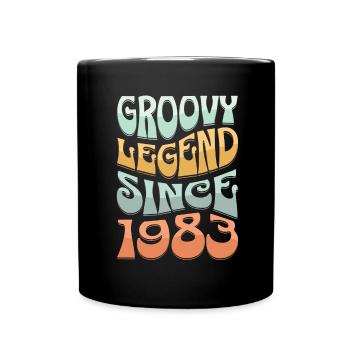 Groovige Legende seit 1983 - Tasse einfarbig - Schwarz - Vorne