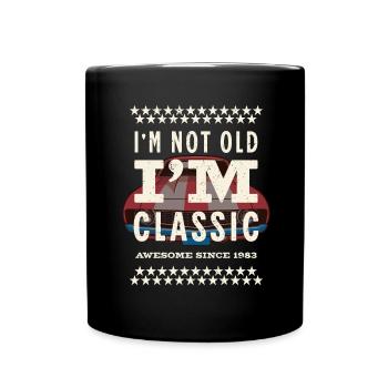 Pas vieux - classique depuis 1983 - Mug uni - noir - Devant