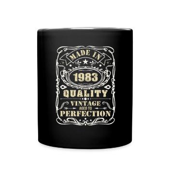 Qualité Made in 1983 - Mug uni - noir - Devant