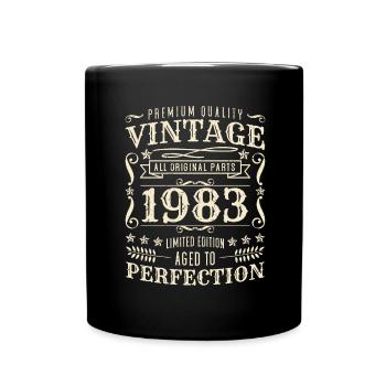 Millésime 1983 de qualité supérieure - Mug uni - noir - Devant