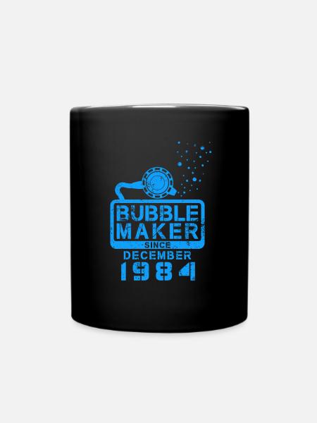 Plongeur Birthday Bubblemaker depuis décembre 1984 - Mug uni - noir