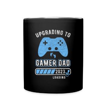 Gamer Father Offspring Baby Child Gamer Joystick - Full Colour Mug - black - Front