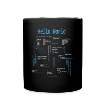Hello World Programmeur Langages de programmation Nerd - Mug uni - noir - Devant