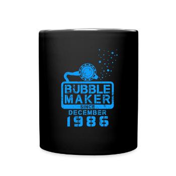 Diver Birthday Bubblemaker since December 1986 - Full Colour Mug - black - Front