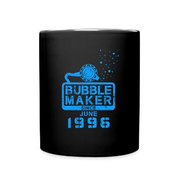 Taucher Geburtstag Bubblemaker seit Juni 1996 - Tasse einfarbig - Schwarz - Vorne