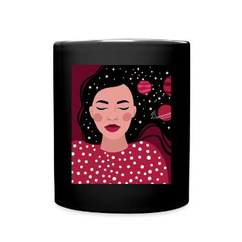 Couleur populaire 2023 Viva Magenta Chambre Féminine - Mug uni - noir - Devant