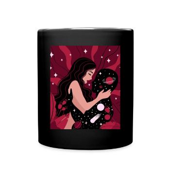 Couleur populaire 2023 Viva Magenta Chambre Féminine - Mug uni - noir - Devant