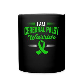 Hebral palsy, cerebral palsy consciousness - Full Colour Mug - black - Front