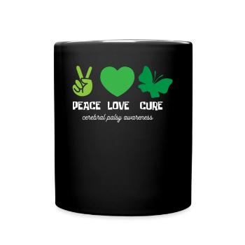 Hebral palsy, cerebral palsy consciousness - Full Colour Mug - black - Front