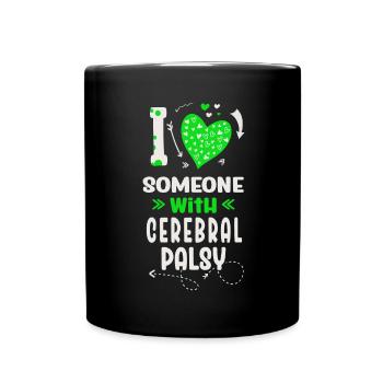 Hebral palsy, cerebral palsy consciousness - Full Colour Mug - black - Front