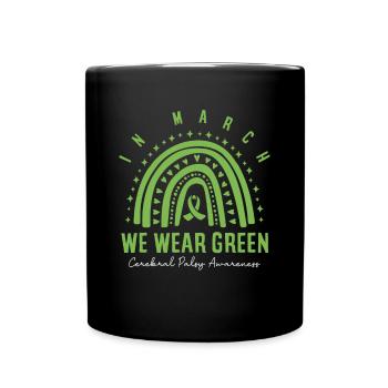 Hebral palsy, cerebral palsy consciousness - Full Colour Mug - black - Front