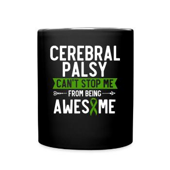Hebral palsy, cerebral palsy consciousness - Full Colour Mug - black - Front